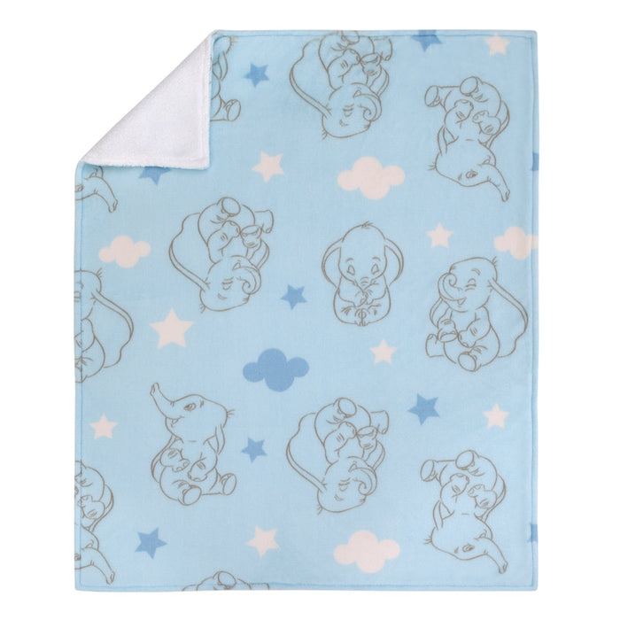 Disney Dumbo Plush Sherpa Baby Blanket