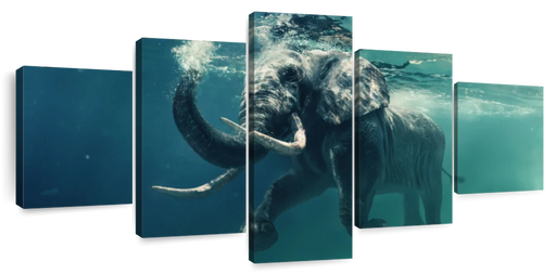 ElephantStock Swimming Elephant Wall Art