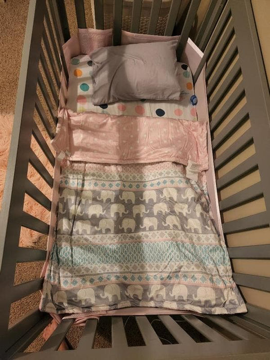 LushDecor Elephant Stripe Soft & Plush Oversized Baby Blanket