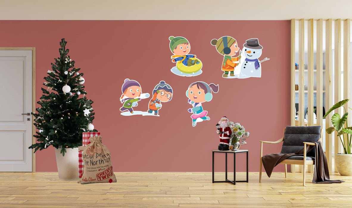 Fathead Seasons Decor: Winter Kids Collection - Removable Adhesive Decal