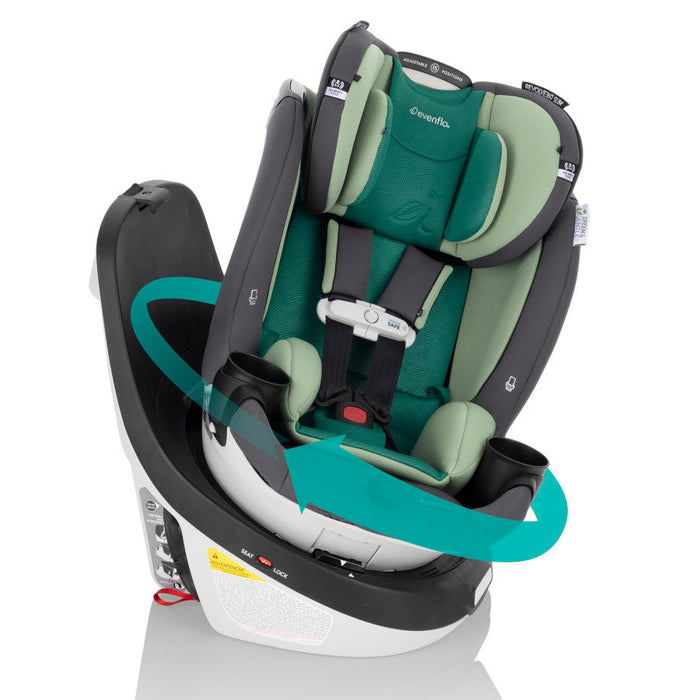 Evenflo® Revolve360 Slim 2-in-1 Rotational Car Seat with Green & Gentle Fabric