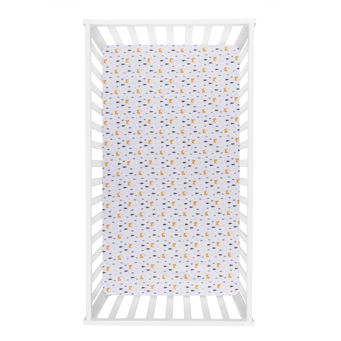 Sammy & Lou Pine Fox 2-Pack Microfiber Fitted Crib Sheet Set
