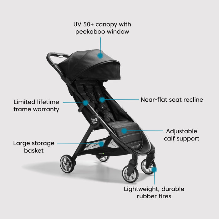 Baby Jogger City Tour 2 Ultra-Compact Travel Stroller, Jet