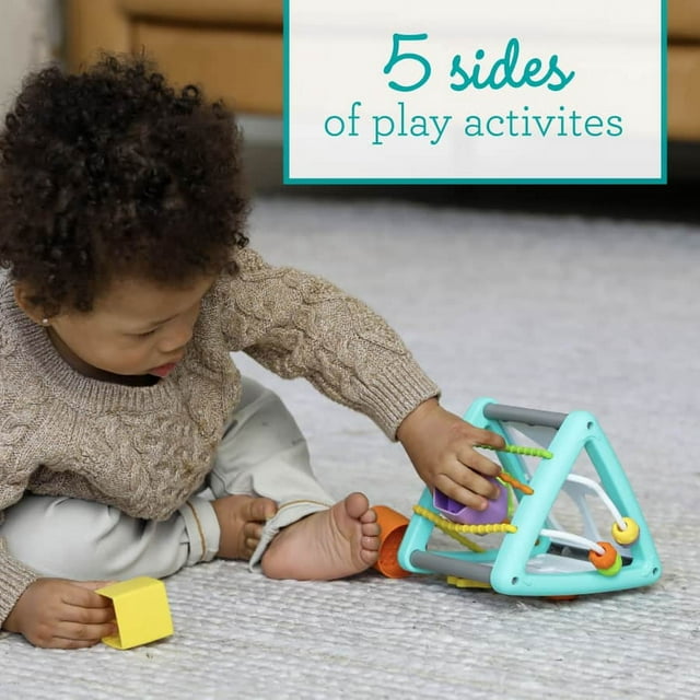 Infantino Activity Triangle & Shape Sorter with Four Shapes, Sensory Toy