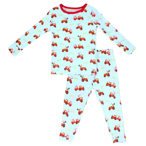 Free Birdees Farm Friends with Red Tractors Long Sleeve Pajama Set (6M-12Y)