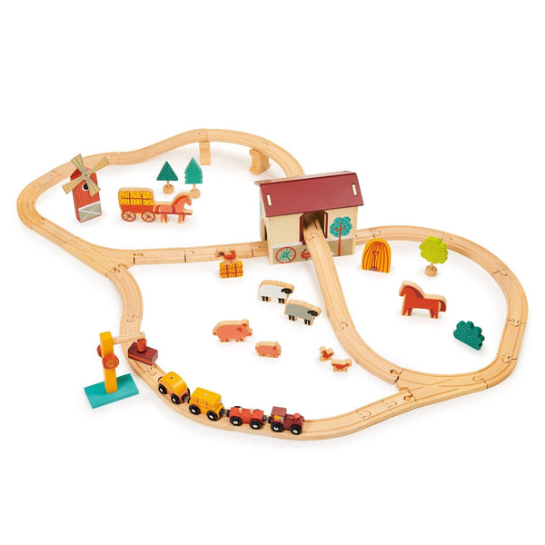 Mentari Farmyard Train Set