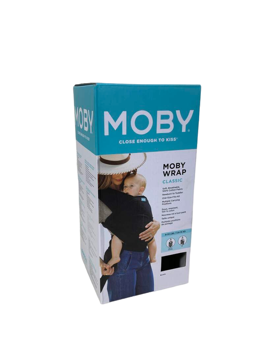 Moby Classic Wrap Baby Carrier, Black (Open Box)