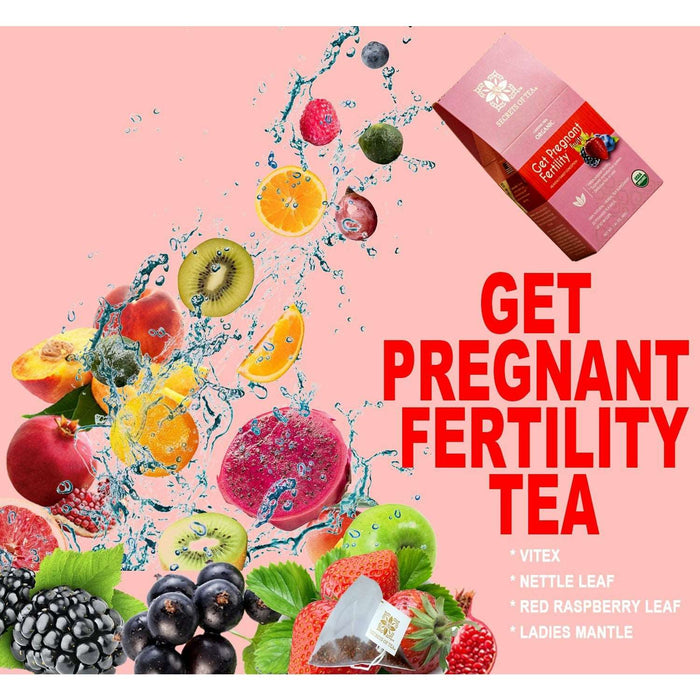 Secrets Of Tea Fertility Tea For Women- Fruit- 40 Servings- USDA Organic