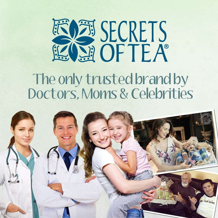 Secrets Of Tea Organic Peppermint Wellness Tea for Women - 20 Sachets, 40 Cups