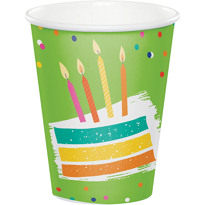 Party Decorations Festive Cake Hot/Cold Cup 9oz. 8ct