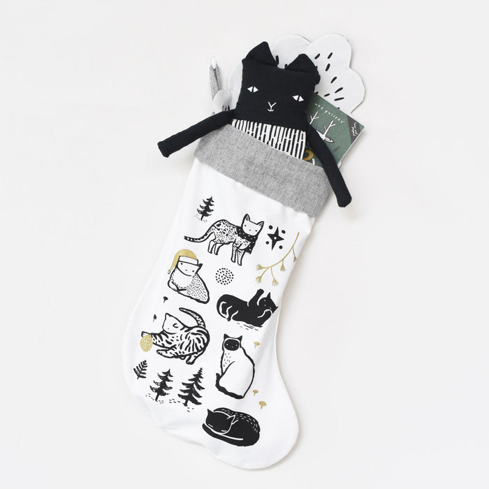 Wee Gallery Festive Cats Stocking