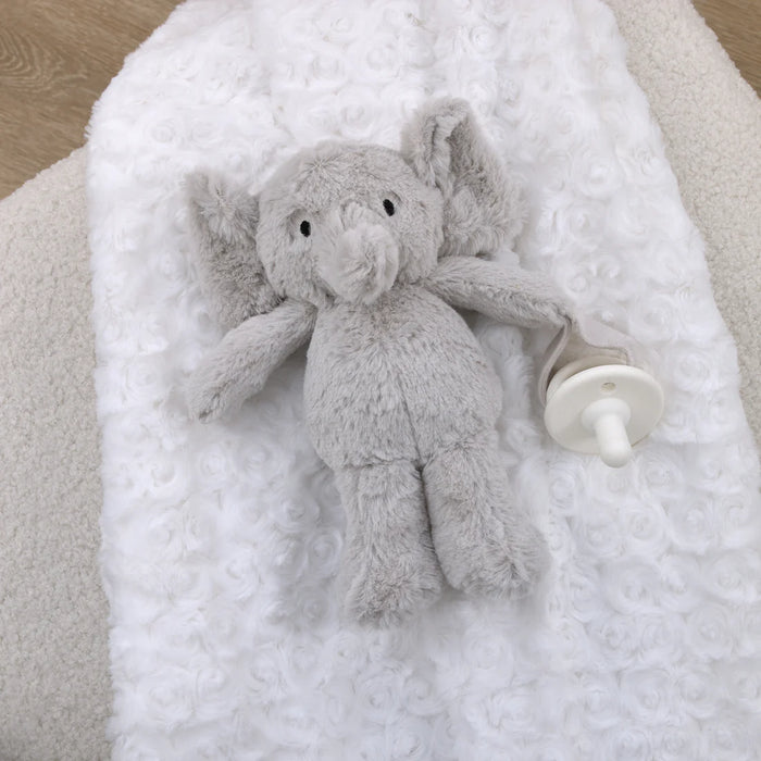 Little Love by NoJo Elephant Shaped Grey Plush Pacifier Buddy