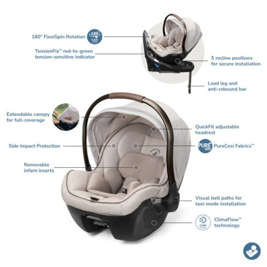 Maxi-Cosi Peri™ 180 Rotating Infant Car Seat, Desert Wonder