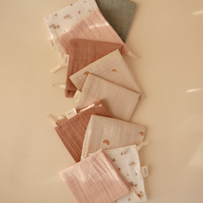 Mushie Muslin Cotton Washcloth 5-Pack