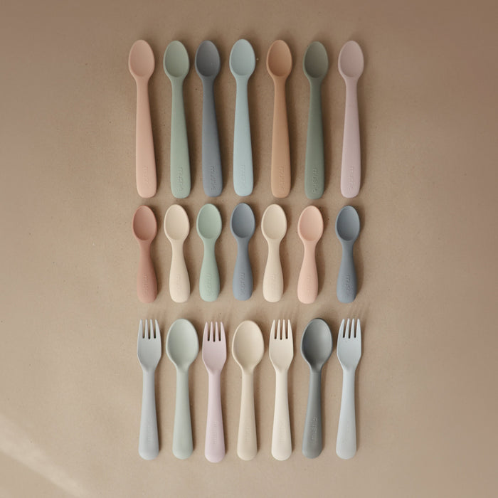 Mushie Dinnerware Fork and Spoon Set