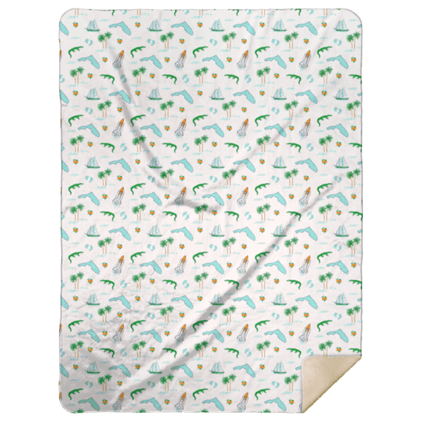 Little Hometown Florida Plush Throw Blanket 60x80