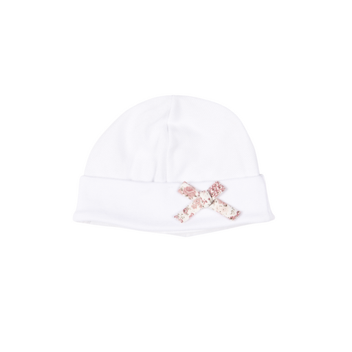 Bebe Sweeny FLOWER | White Hat with Flower Bow