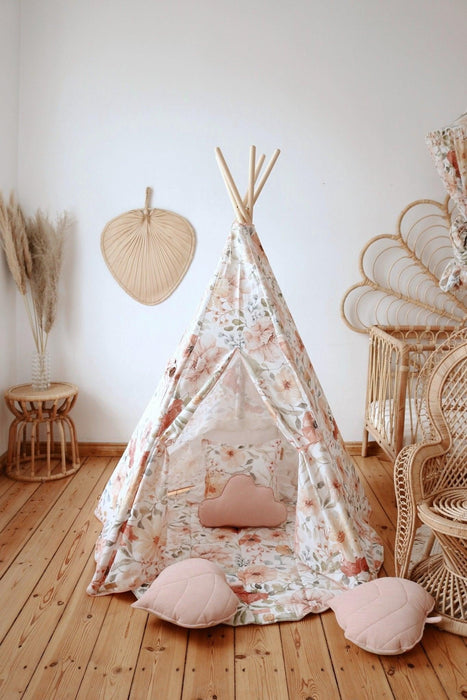 Moi Mili “Flower power” Teepee Tent and Round Mat Set