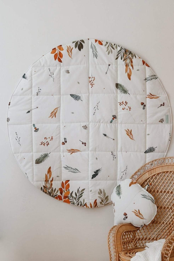 Moi Mili Round Cotton Mat with Pattern