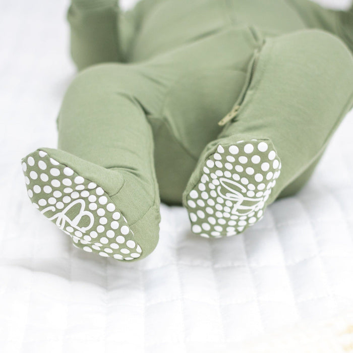 Sweet Bamboo French Terry Zipper Footie