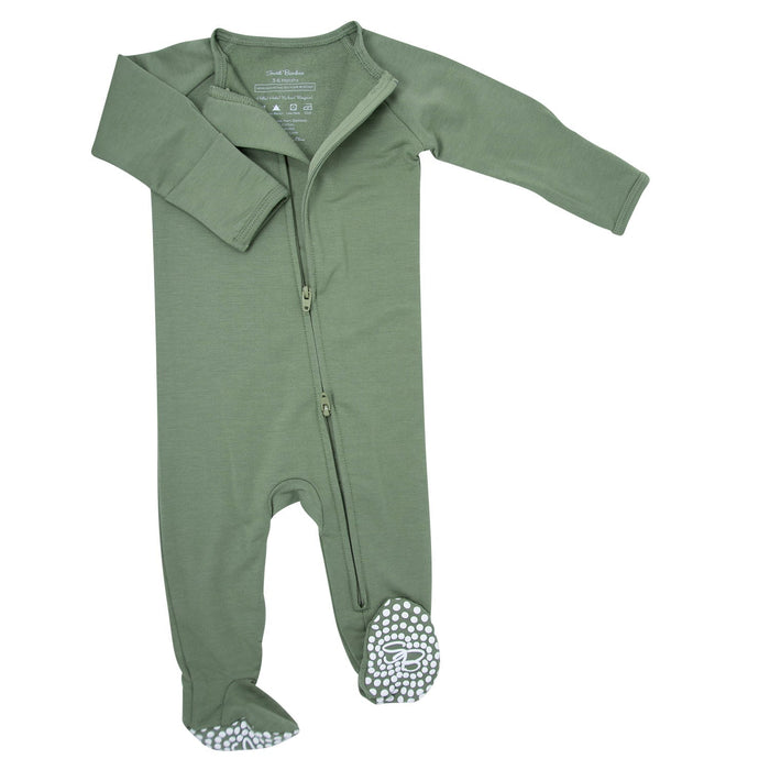 Sweet Bamboo French Terry Zipper Footie