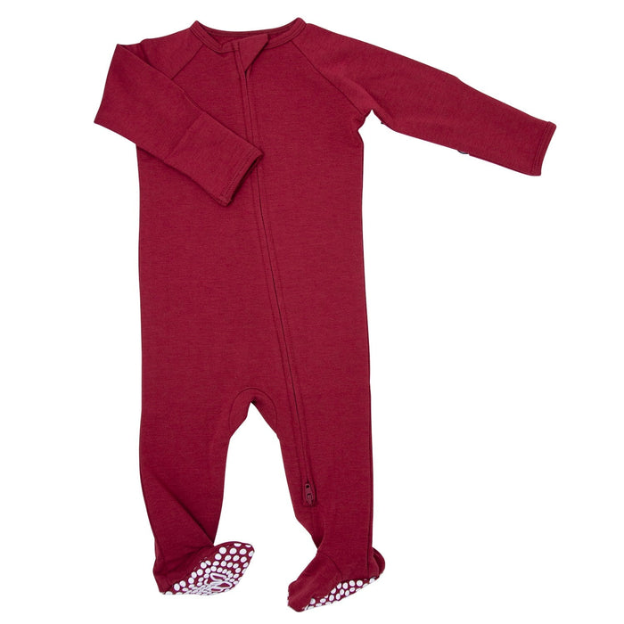 Sweet Bamboo French Terry Zipper Footie