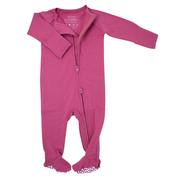 Sweet Bamboo French Terry Zipper Footie