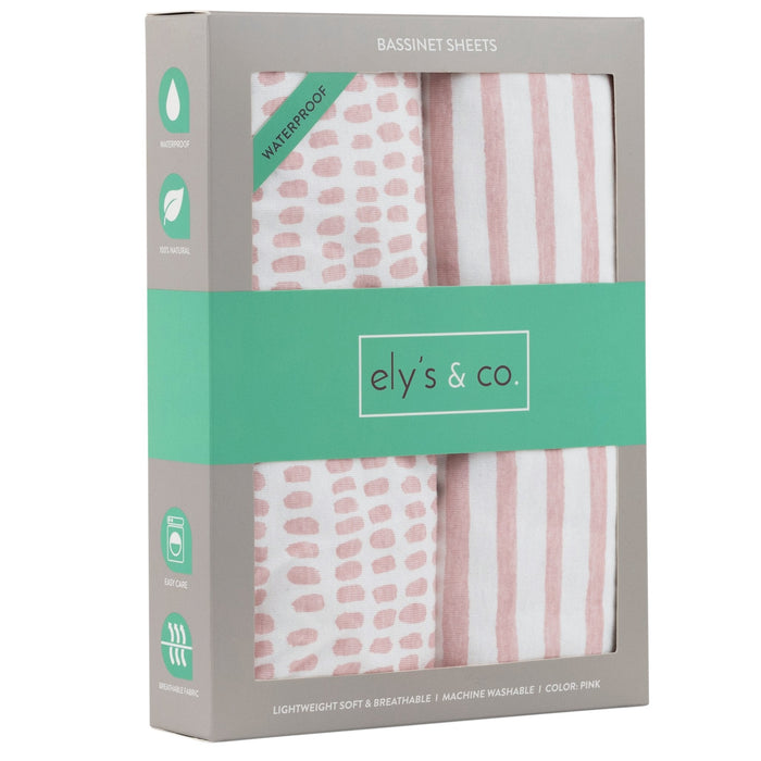 Ely's & Co. Waterproof Bassinet Sheet Set