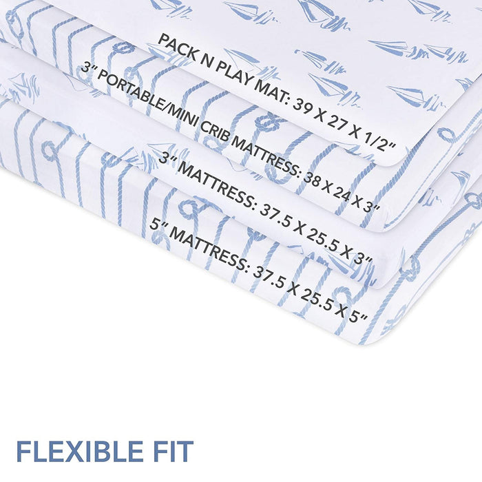 Ely's & Co. Pack N Play I Portable Crib Sheet Set