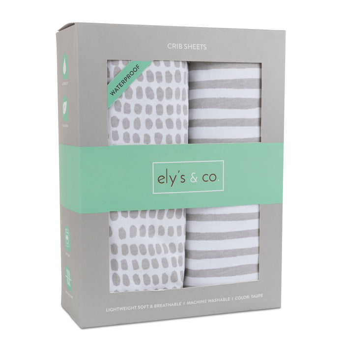 Ely's & Co. Waterproof Crib Sheet Set