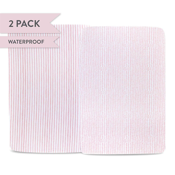 Ely's & Co. Waterproof Pack N Play I Portable Crib Sheet Set