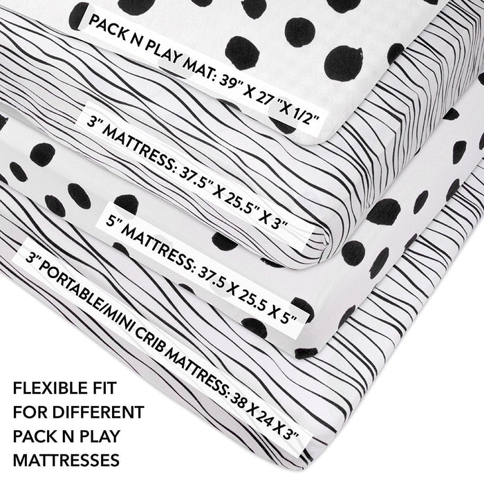 Ely's & Co. Pack N Play I Portable Crib Sheet Set