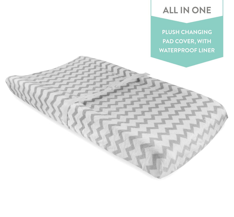 Ely's & Co. Waterproof Plush Changing Pad Cover