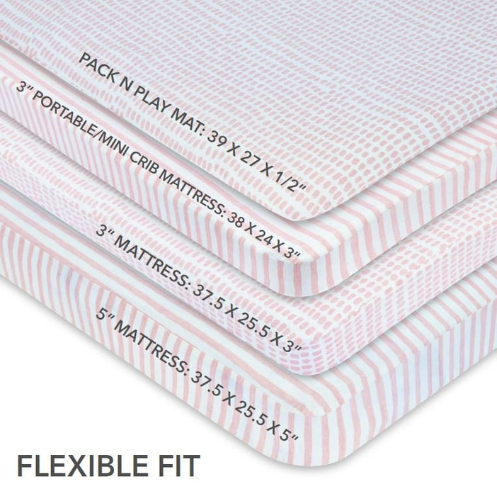 Ely's & Co. Waterproof Pack N Play I Portable Crib Sheet Set