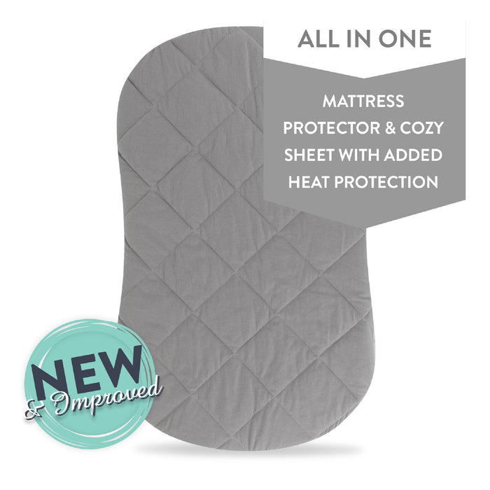 Ely's & Co. Quilted Waterproof Bassinet Sheet with Heat Protection