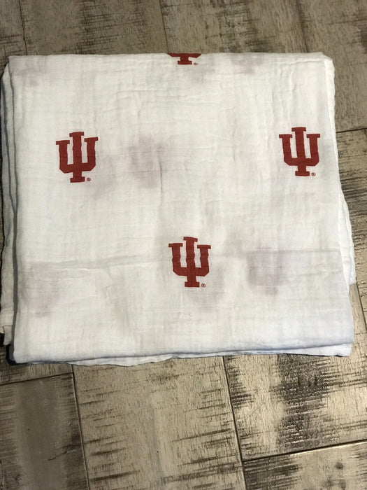 Three Little Anchors Indiana University Swaddle Blanket