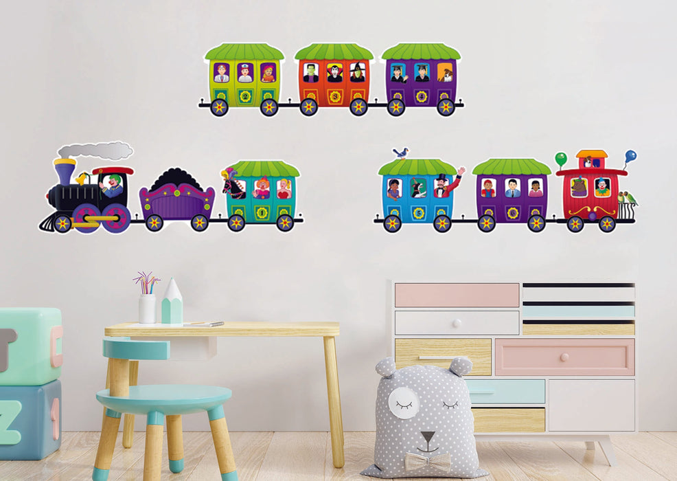 Fathead Nursery:  Circus Trains Collection        -   Removable Wall   Adhesive Decal