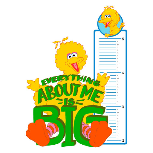 Fathead Big Bird Growth Chart - Officially Licensed Sesame Street Removable Wall Adhesive Decal
