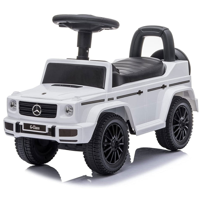 Best Ride On Car Kids Toddler Outdoor Stroller Mercedes G-Wagon Push Car, White