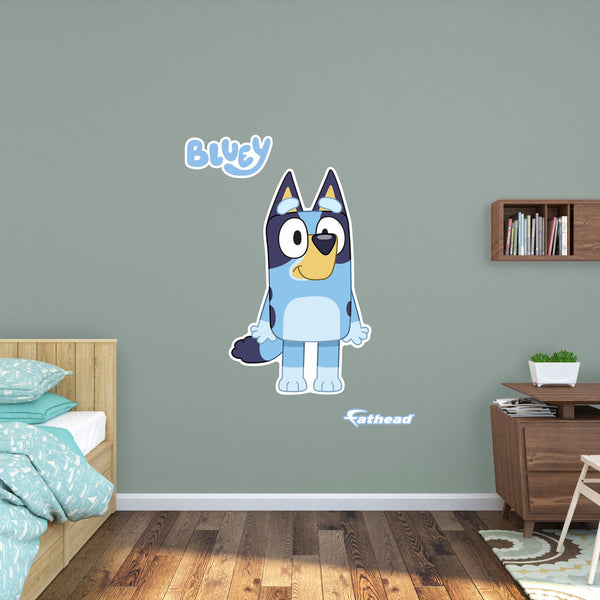 Fathead Bluey: Bluey RealBig - Officially Licensed BBC Removable Adhesive Decal