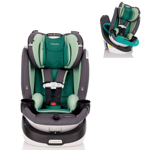 Evenflo® Revolve360 Slim 2-in-1 Rotational Car Seat with Green & Gentle Fabric