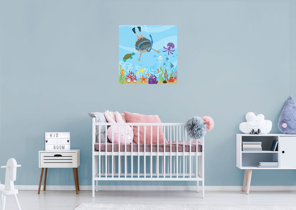 Fathead Nursery: Diving Mural - Removable Wall Adhesive Decal