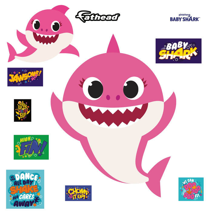 Fathead Baby Shark: Mommy Shark RealBig - Officially Licensed Nickelodeon Removable Adhesive Decal