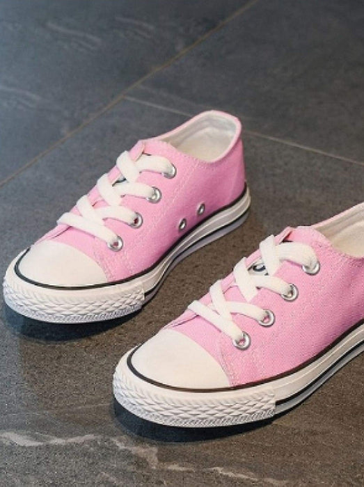 Mia Belle Girls Precious Pink Canvas Sneakers By Liv and Mia
