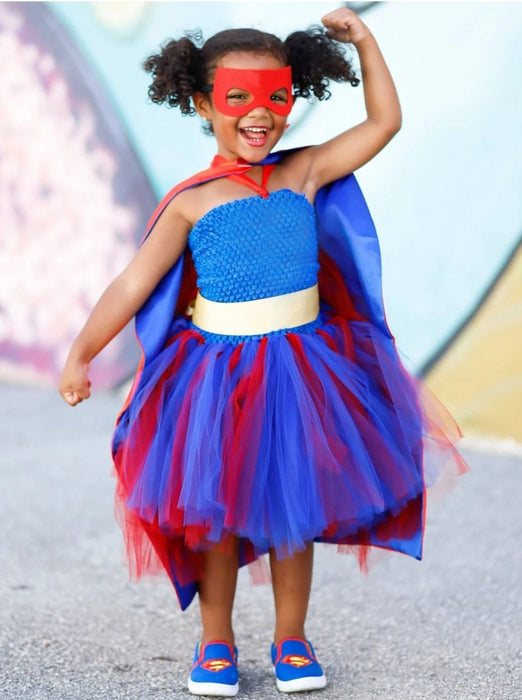 Mia Belle Girls Superhero Tutu Costume Dress