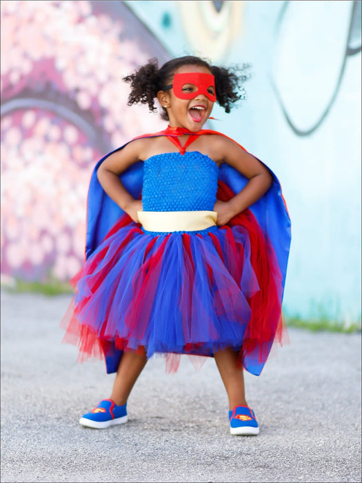 Mia Belle Girls Superhero Tutu Costume Dress