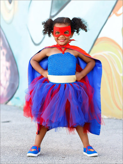 Mia Belle Girls Superhero Tutu Costume Dress