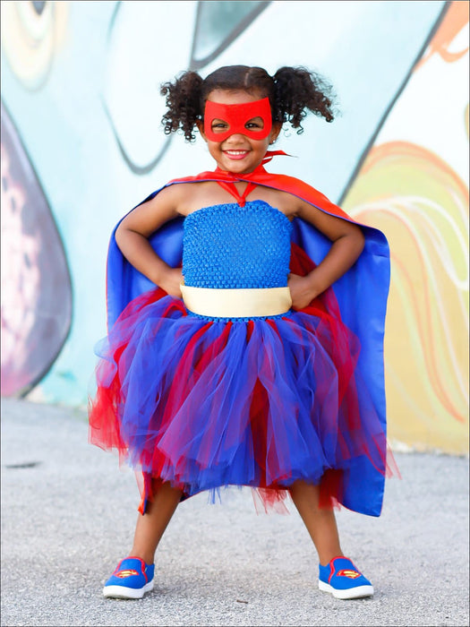 Mia Belle Girls Superhero Tutu Costume Dress