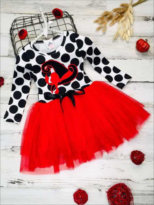 Mia Belle Girls Be Witched Polka Dot Tutu Dress