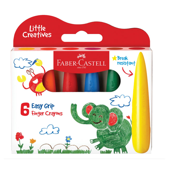 Faber-Castell 6 Count Little Creatives Easy Grip Crayons